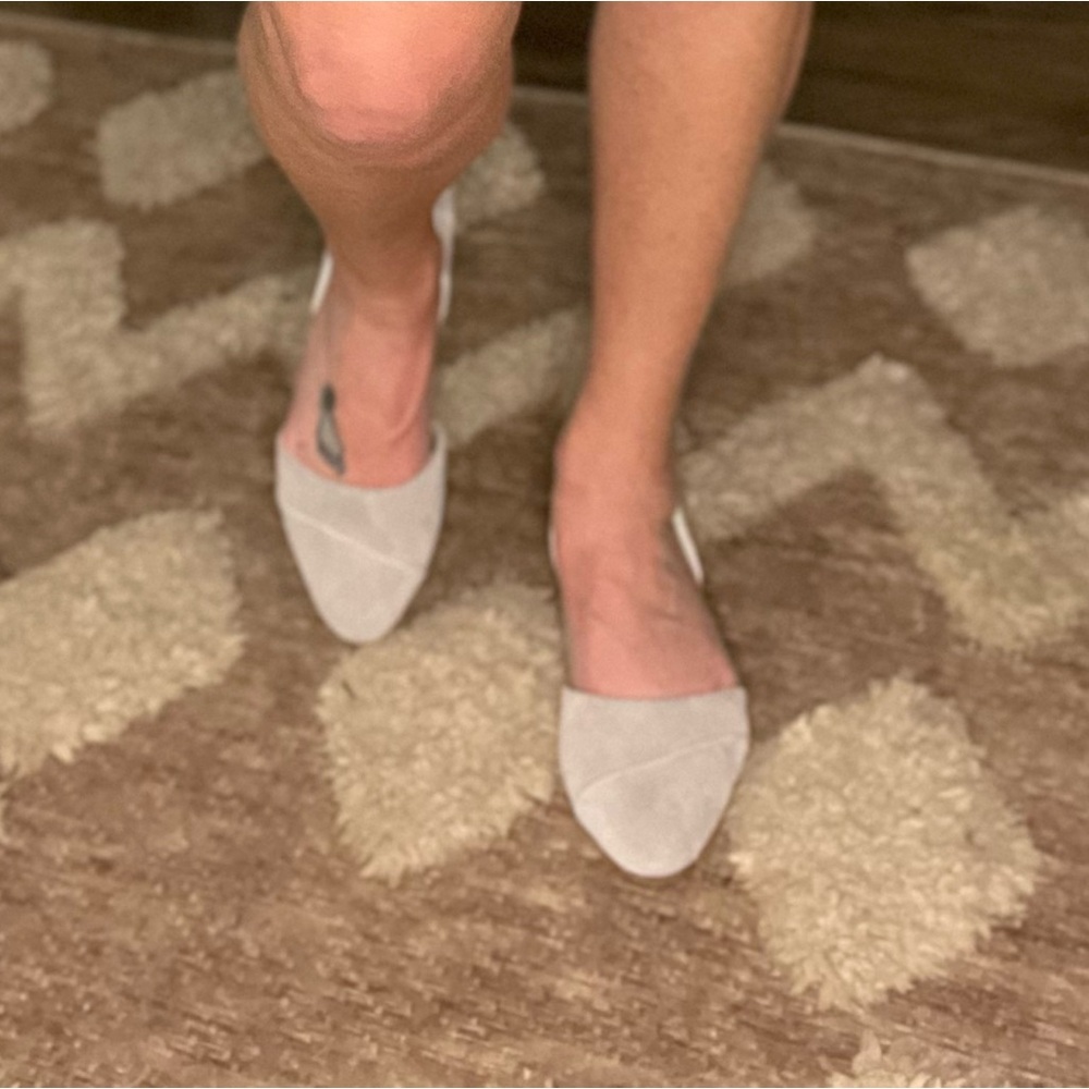 Tom’s Jutti D’orsay Drizzle Grey Suede/Crackle Leather